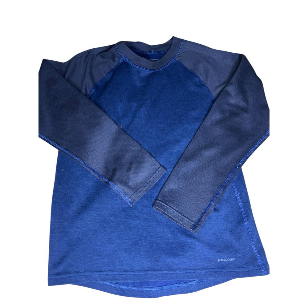 Patagonia blue shirt size 14